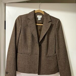 LOFT Women's Textured Brown Blazer